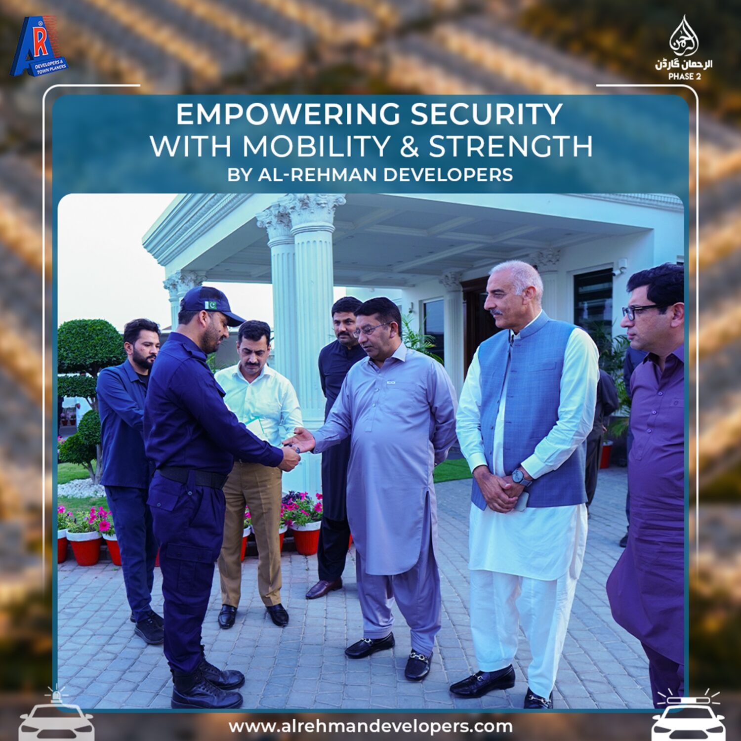 Chairman Mian Muhammad Mushtaq & Administrator Liaqat Ali Chattha Hand Over New Patrol Vehicles